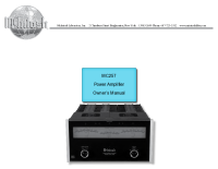 McIntosh MC257 - Owners manual